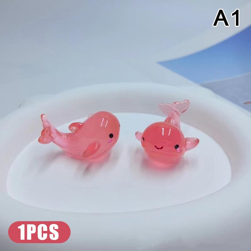 Luminous Little Whale Marine Animal Ornament Mini Pendant Fish Tank Decoration Landscape Craft Desktop Decoration