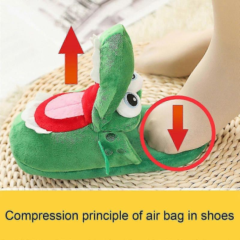 Crocodiles Plush Slippers With Open Mouth Cotton Slippers With A Moving Mouth
