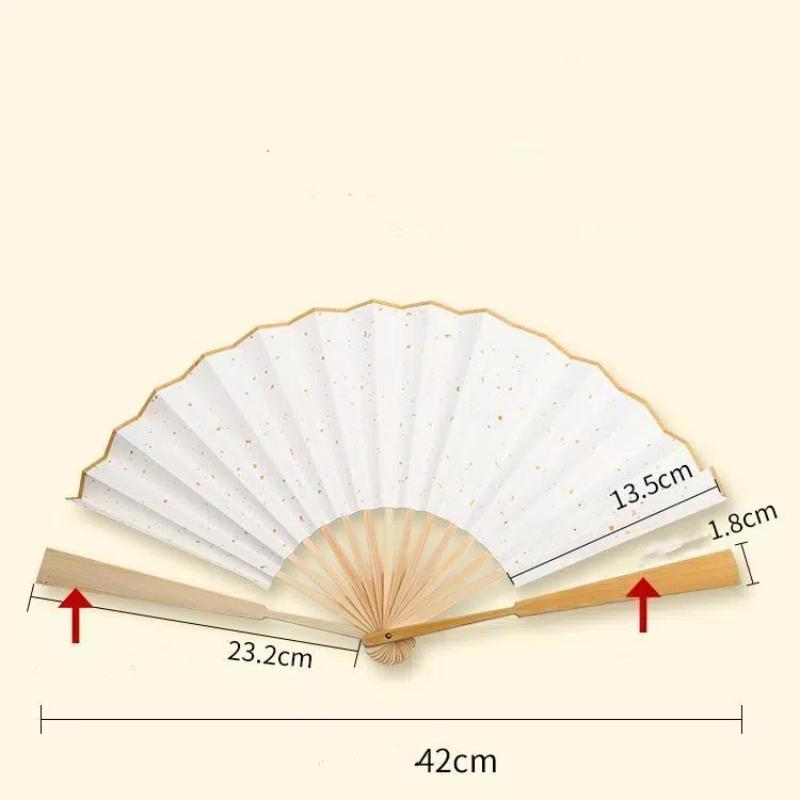 

Культурный Креативный Лаковый Веер в Китайском Стиле с Золотым Напылением, Веер из Бумаги Сюань, Заготовка для DIY, Каллиграфия, Живопись, Складной Ручной Веер для Ханфу