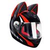 Women's Full Face Cat Ear Motorcycle Helmet - Universal for All Seasons