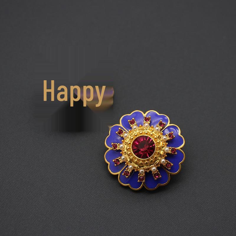 Vintage Violet Bangle & Enamel Sunflower Jewelry Set: Multilayer Bracelet with Flower Earrings for Women