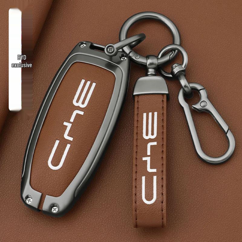 BYD Key Case for Models: Qin, Han Plus DMI, Song Pro, Tang, Yuan, Destroyer 05, Seagull, Dolphin, and Lion – Shell Buckle Design