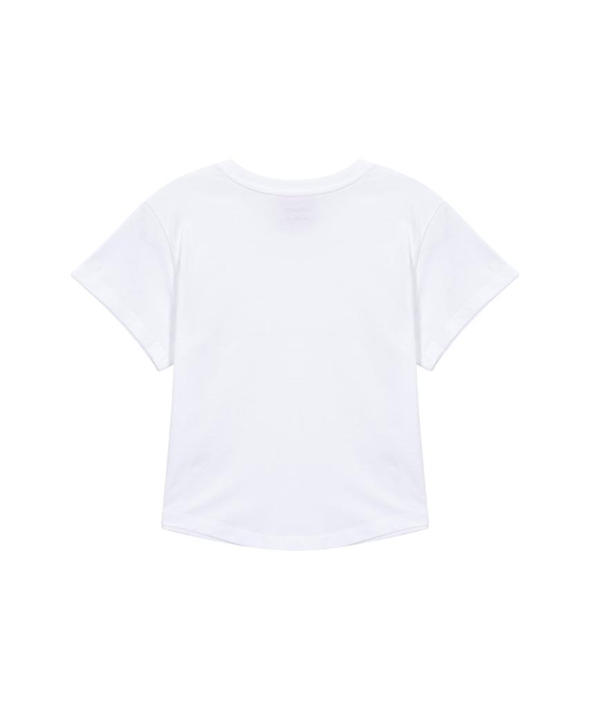 Isjabaibeu Itz Mini Logo Crop T Shirt - White