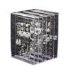 Jewelry Storage Rack Transparent Large Capacity Dustproof Vertical Earrings Display Stand Jewelry Storage Clear Drawer Box Case