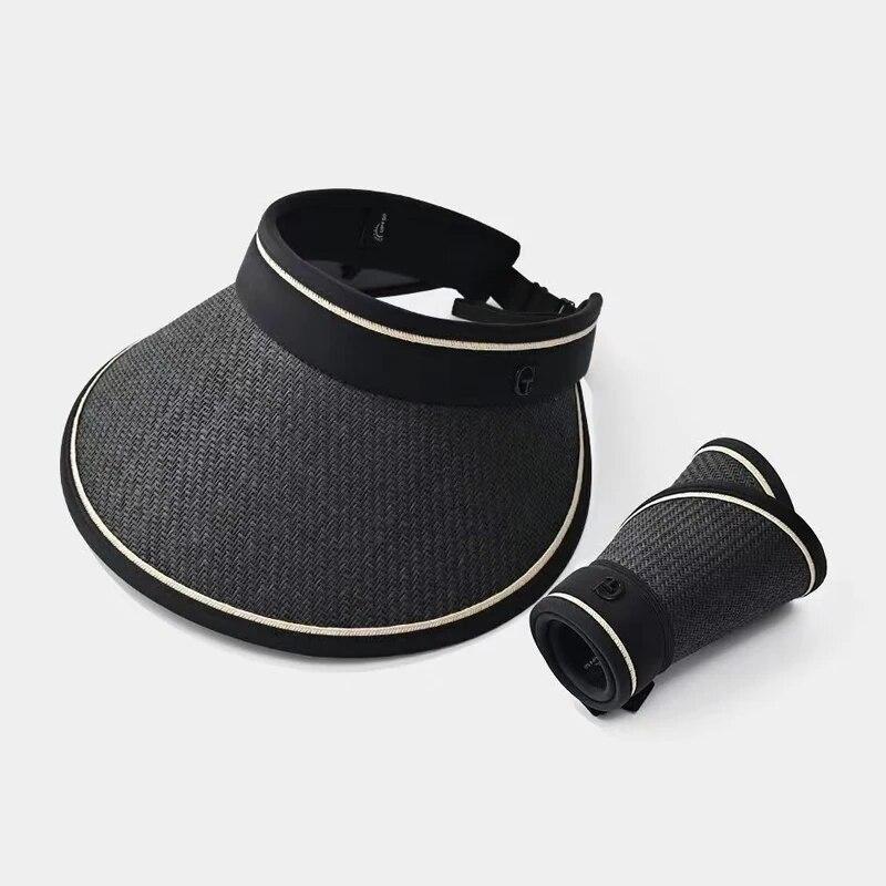 Women's Summer Sun Hat Fashion Solid Color Big Brim UV-proof Breathable Straw Beach Hat Golf Tennis Hat Outdoor Sun Protection