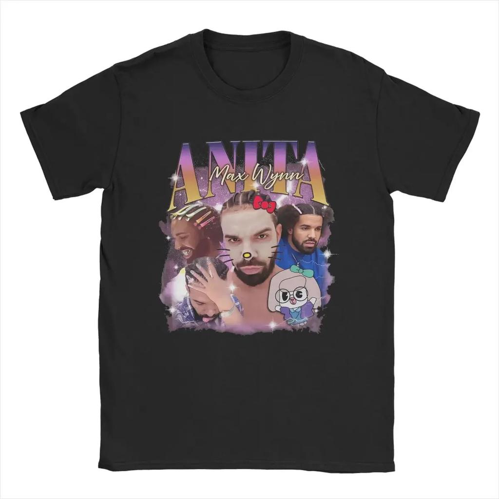 Anita Max Wynn Men T Shirt Vintage Tee Shirt Short Sleeve Crewneck T-Shirt Pure Cotton Gift Idea Clothes