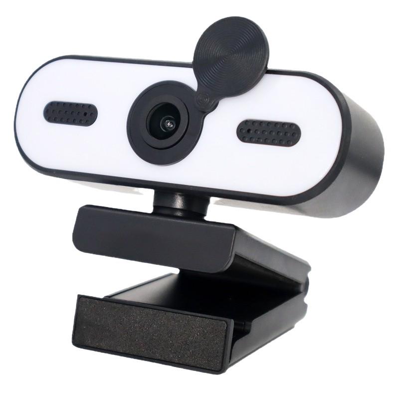 1080P/2K/4K USB Webcam with Microphone, Fill Light & Beauty Effects for Live Streaming and Video Conferencing