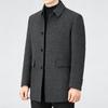 Autumn and winter men's double-sided cashmere coat high-end business casual mid-length lapel down warm woolen coat