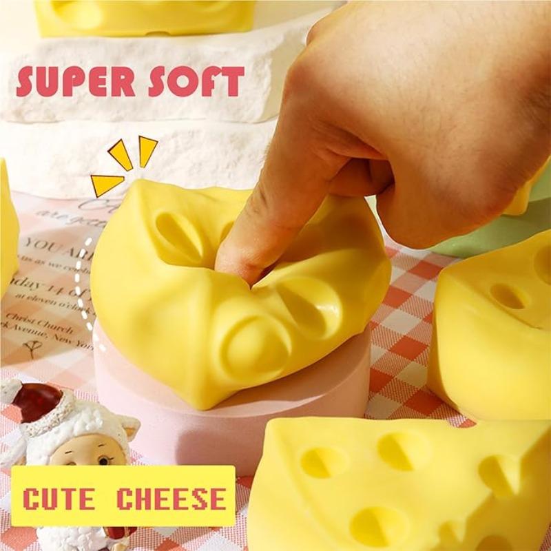 Cheese Squishy Slow Rising Fidget Toy Slow Rebound Squeeze Ball Stress Relief For Adults Sensory Anxiety Relief Toy