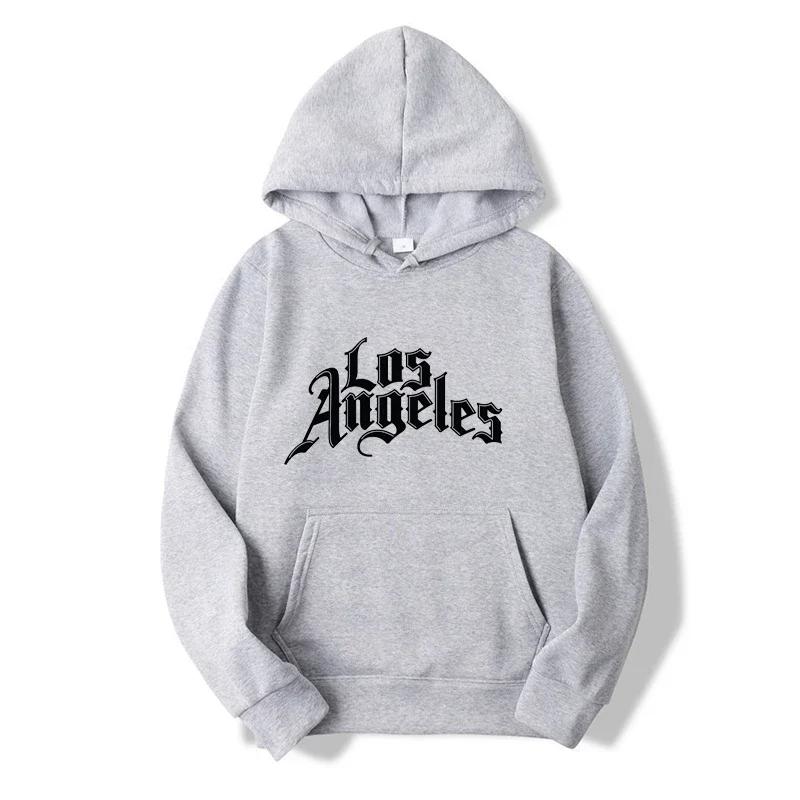 Los Angeles Druck Sweatshirts Männer Lose Hip Hop Stil Hoodies Hohe Qualität Frühling Herbst Casual Mit Kapuze Pullover Tops