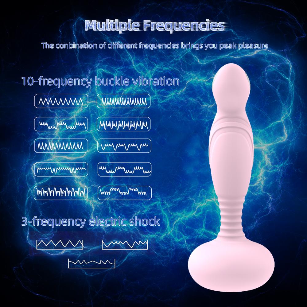 Vibrierender Analplug Prostata Stimulation Elektroschock Buttplug Fernbedienung Masturbation Sexspielzeug Erwachsenenartikel für Männer