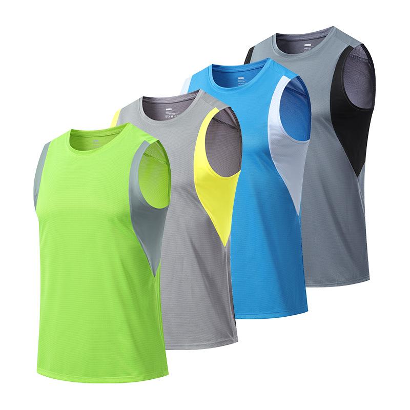 Men's Summer Quick-dry Vest Casual Loose Breathable Fitness Sleeveless Shirt Running Sports Vest