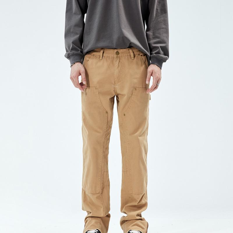 

Zippered Woodcut Jeans Men s Autumn Handsome Work Trousers 38