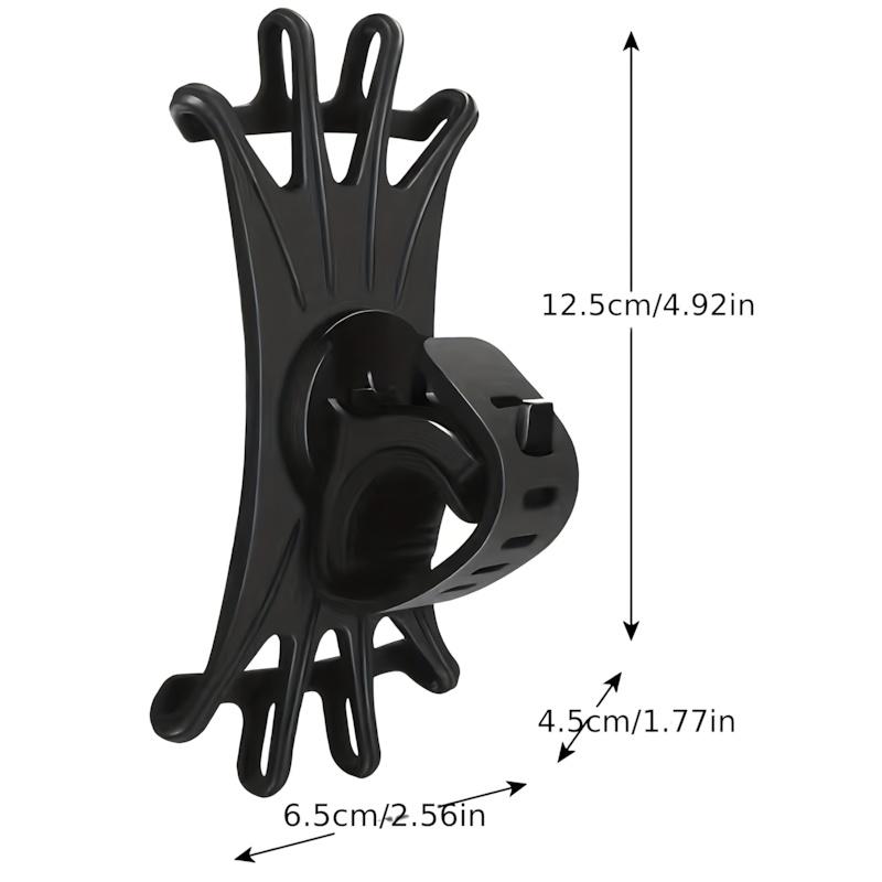 Silicone Bike Phone Mount, Rotating & Adjustable, Easy Install. 13x6cm, for Bicycle/E-Bike, Secure Grip