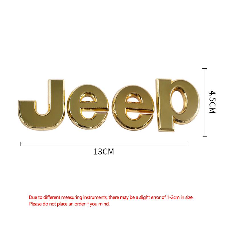 Dnvr5 1Pcs 3D Metal Stickers Car Body Trunk Decal For Jeep Wrangler Grand Cherokee Avenger Compass Wagoneer Gladiator Renegade Patriot