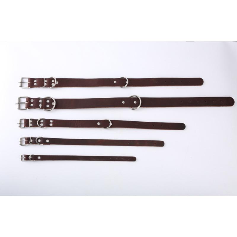 Top Layer Cowhide Dog Collar German Collar Small Dog Medium Dog Collar Genuine Leather Neck Cover Neck Ring