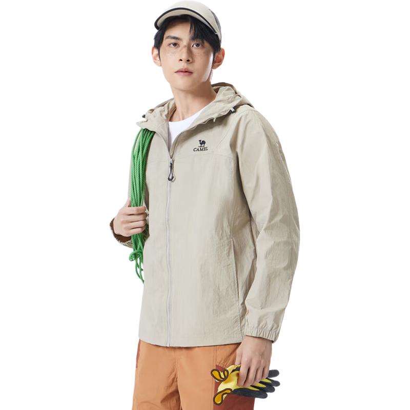 CAMEL Unisex Outdoor Water & Oil Resistant Hooded Jacket M35BA6V062