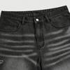 Summer Men's Denim Shorts Denim Five-point Pants Retro Five-pointed Star Patch Stitching Casual Pants