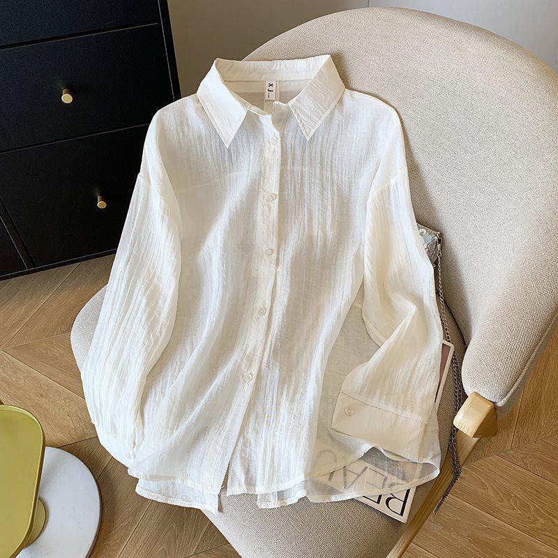 

Women s Blue Ice Silk Sun Protection Cardigan - 2025 Summer Back Tie Jacket M бежевий