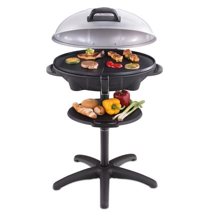 Thermomètre-Barbecue sur Pied - cloer - 6789 - 2400 W - Surface 38,5 x 52,5 cm - Peu encombrant grigio