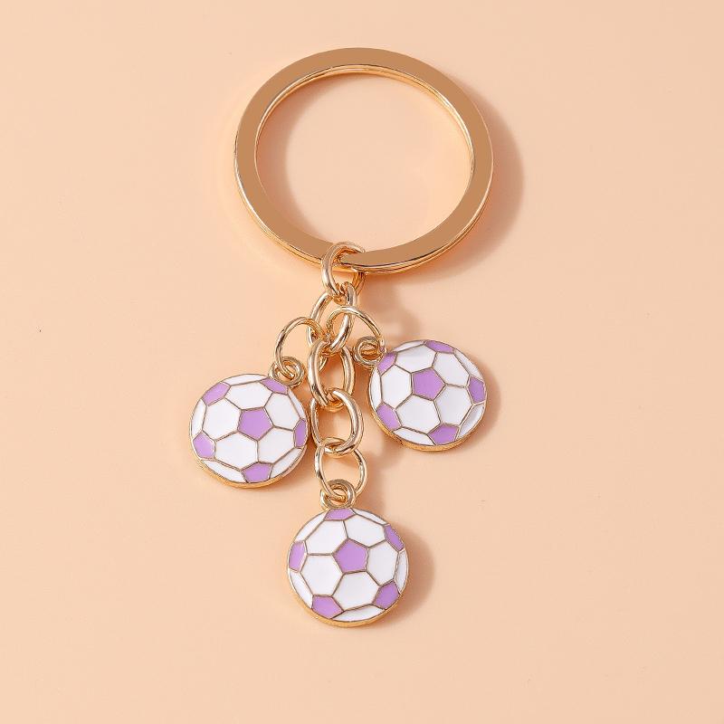 Fashion Enamel Soccer Football Keychain Men Women Key Ring Pendant for Car Key Holder Girls Handbag Decor DIY Jewelry Gift
