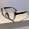 INS Rhinestone Glasses Luxury Large Frame Eyewear Comfortable To Wear Women Spectacles  Selfie