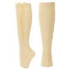 Breathable Compression Stockings Zipper Design Knee High Length Sports Pressure HoseL XL
