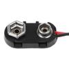PP3 9V Battery Clip Connector I Type Tinned Wire Leads 150mm Black Red