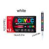 12-288 Colors/Box Christmas-Themed Marker Set - Soft-Tip Straight Liquid Acrylic Markers for DIY Holiday Doodle Art Painting