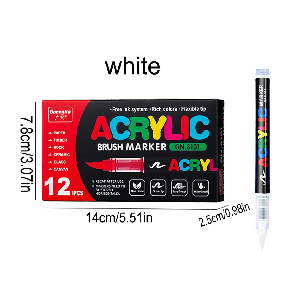 12-288 Colors/Box Christmas-Themed Marker Set - Soft-Tip Straight Liquid Acrylic Markers for DIY Holiday Doodle Art Painting