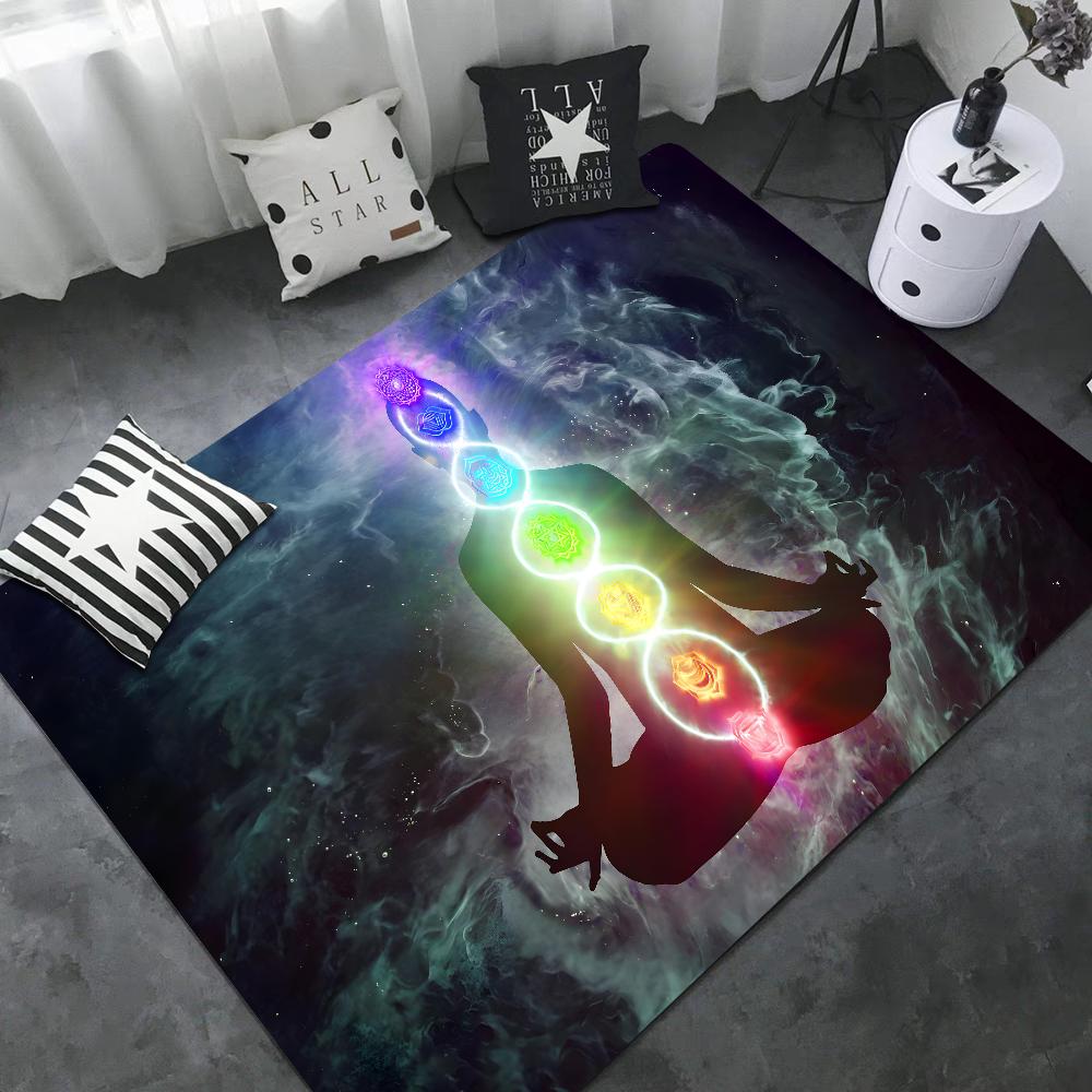 Rainbow 7 Chakra Mandala Bohemia Yoga Door Mat Washable Non-Slip Living Room Sofa Chairs Area Mat Kitchen Welcome Doormat