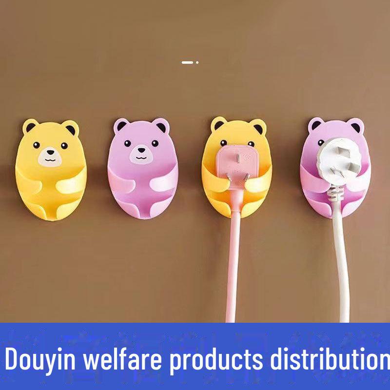 Douyin Punch-Free Bear Hook Power Socket Cable Organizer Gift 1 Hook 411₽