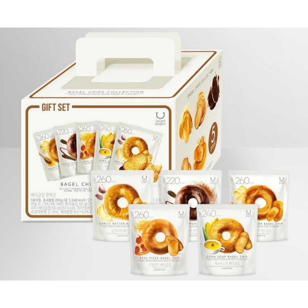 Delight project Snack Gift Set 2Types (Bagel Chips, Crispy Chips)