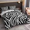 Zebras Striped Duvet Cover Set 3-Piece Hotel Luxury Soft Bedding Set Comforter Cover Set(1 Duvet Cover + 2 Pillowcases)