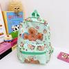 Pattern Capybara Cartoon Backpack Large Capacity Shoulders Bag Gift Children