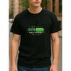 European sizes Fully Charged  Creative Print, Men's Casual Short-sleeved Round-neck Pattern Printed T-shirt, Lightweight Round-neck Short-sleeved,