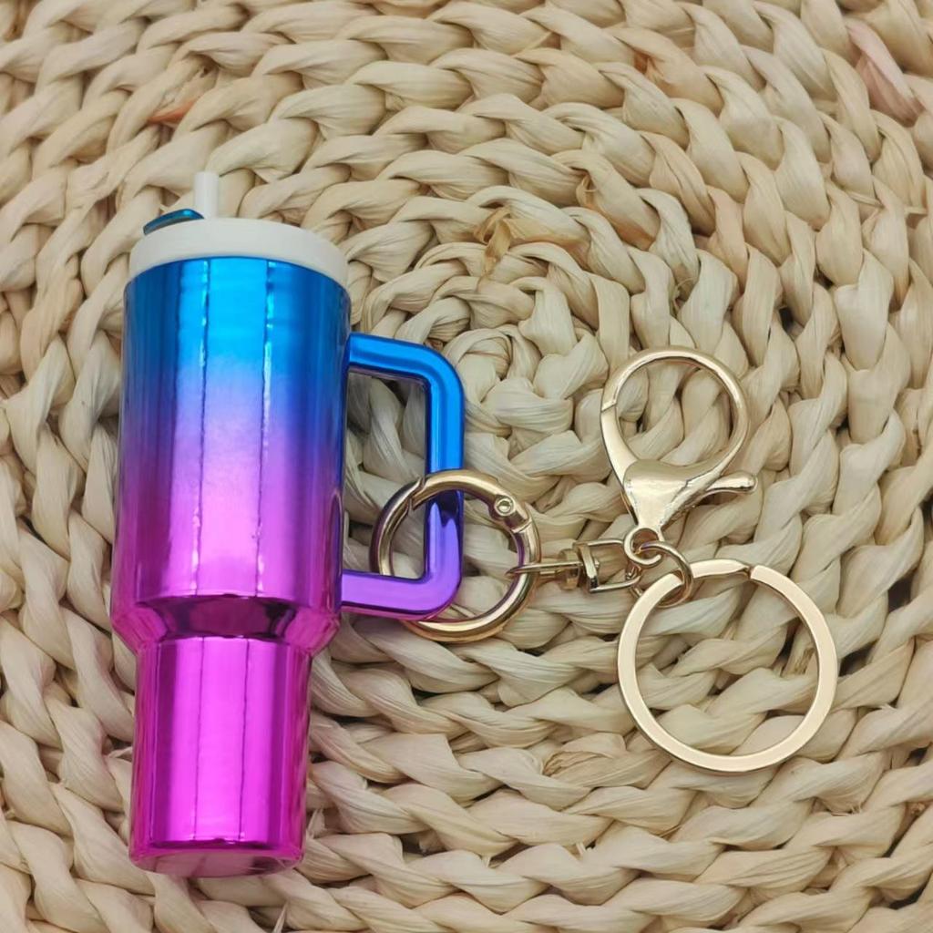 New Arrival: Gradient Color Stanley Keychain Pendant - Commemorative Gift for Women