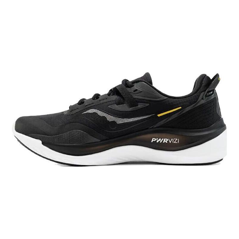Saucony Runshield Round Toe Lace-Up Slip-Resistant Durable Waterproof Low-Top Casual Running Shoes Unisex Running Shoes Black Yellow S28185-4