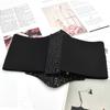 PU Leather Female Waistband Dress Girdle Wide Waist Belt Luxury Love Buckle Cummerbunds  Dress