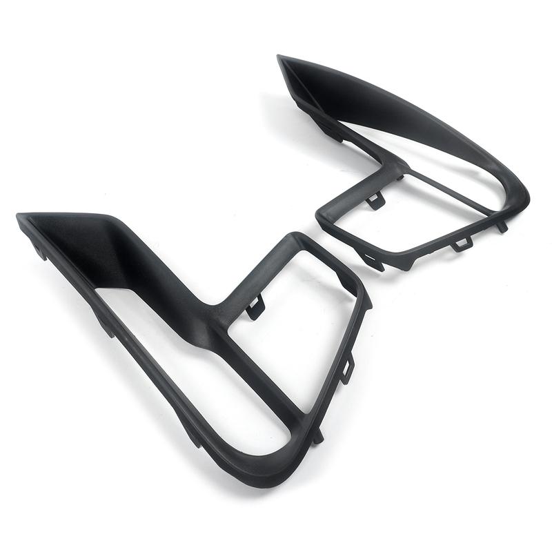 Pair Front Bumper Fog Light Cover Bezel Black Trim Fits Ford Explorer 2018-2020 Car Accessories