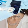 [FEIKFEIZ] Women's Moissanite Necklace, 925 Sterling Silver with 18K White Gold Plating, 0.5CT Lab-Grown Moissanite Diamond, Silver Pendant Necklace,