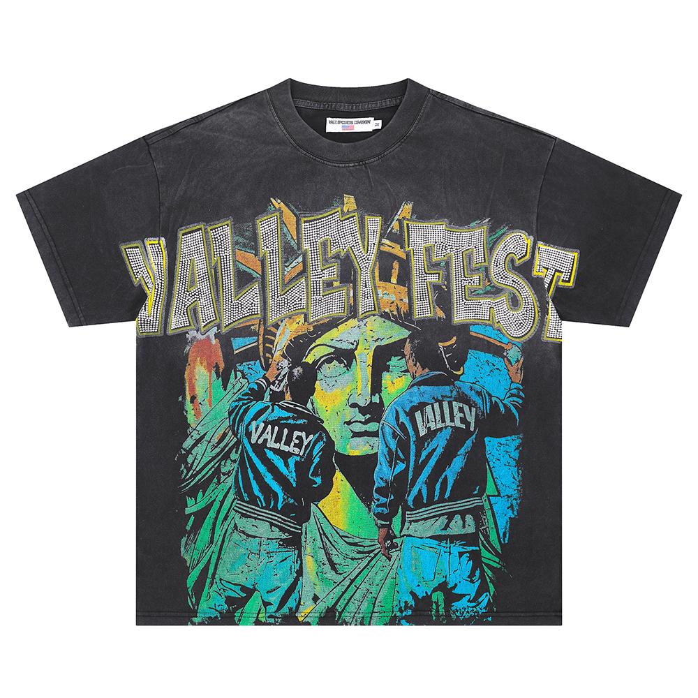 

V101 Vale Forever Valley Fest Bling Tee Vintage Summer Street Trendy T-shirt XL