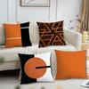 Nordic Orange Pattern Cushion Cover For Pillow Printing Sofa Decoration Home Car Room Coffee Shop Office Nordic Simplicity