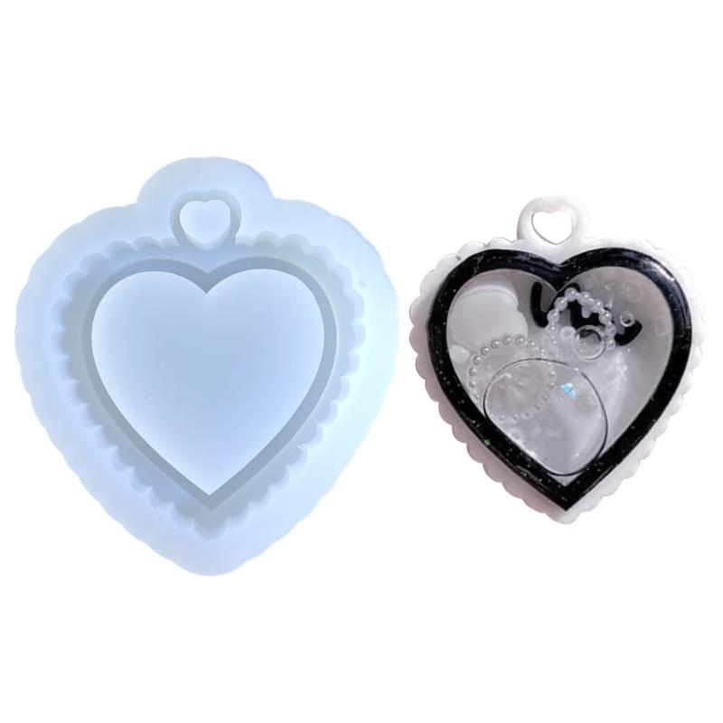 

Silicone Pendant Moulds Keychain Jewelry Mould Silicone Crafting Keychain Silicone Molds DIY Hand-making Gadget 2 Colors