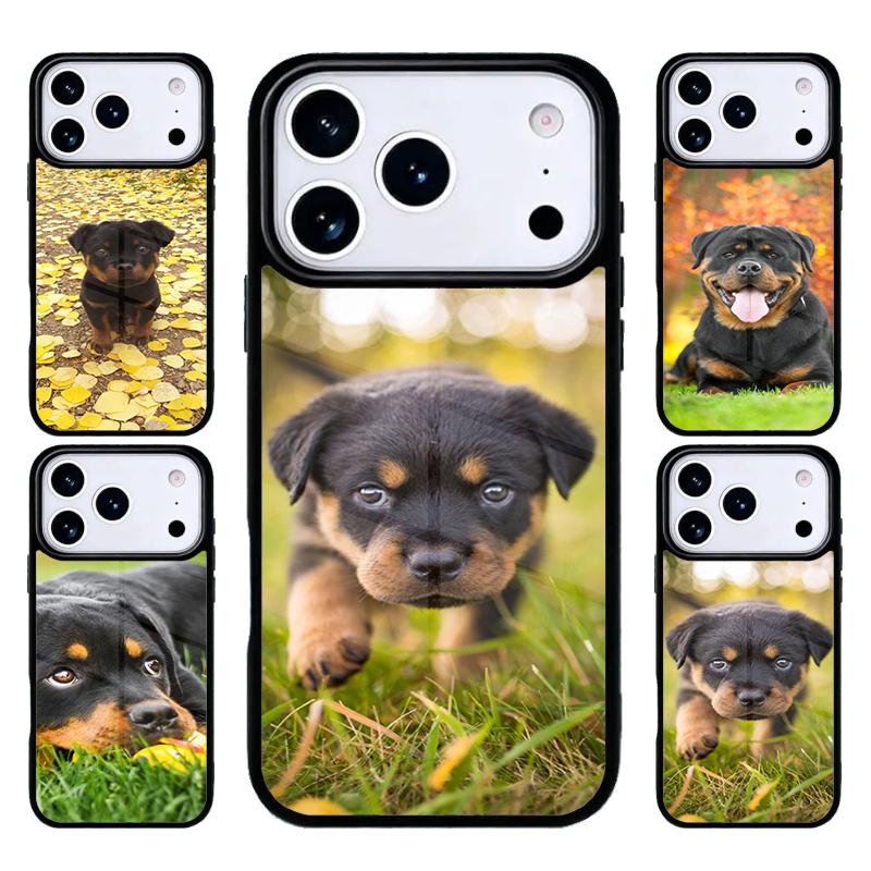 Cute Dog Puppy Rottweiler Phone Case For iPhone 17 Air 16 15 14 13 12 11 Pro Max Plus
