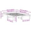 Vidaxl Bed Frame Without Mattress, White, 140X190 Cm, Solid Pine Wood