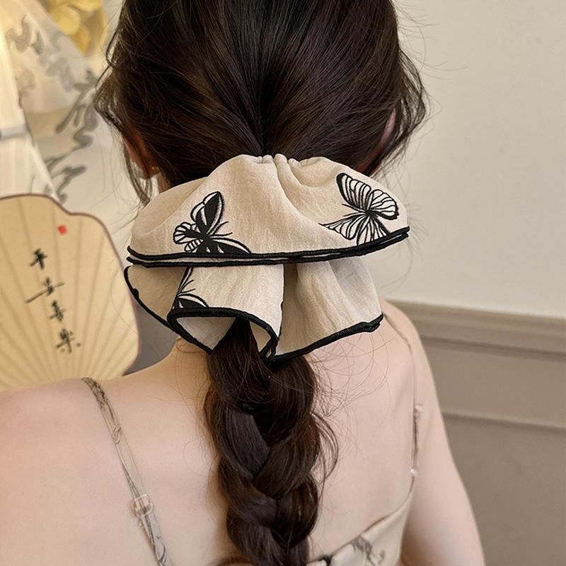 Korea Elegant Big Scrunchies Women Girl Elastic Hair Rubber Band Accessories Tie Hair Ring Rope Headdress Headwear Ornament