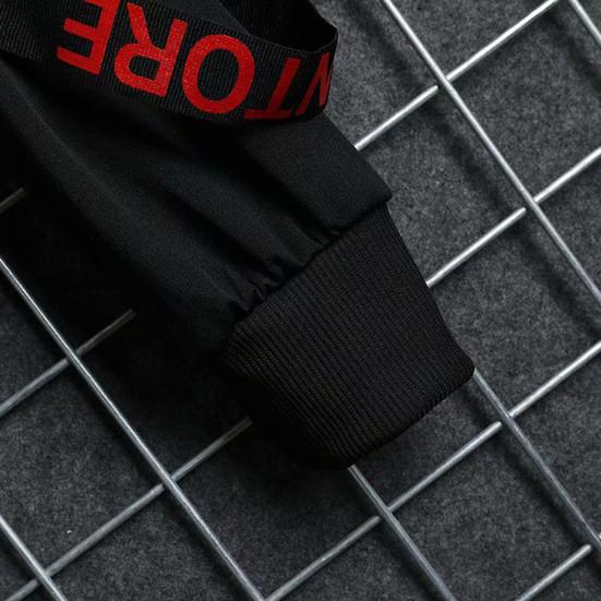 Men Sweatshirt Hip Hop Long Sleeves Youthful Cool Warm Strap Decor Letter Print Hooded Elastic Cuff Autumn Hoodie Daily Garment