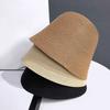 Cappello di Paglia Estivo da Donna All-match Ombreggiante Cappello da Vacanza Fresco Cappello da Pescatore da Spiaggia Pieghevole Giapponese a Forma di Campana Femminile