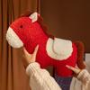 Year of The Horse Plush Pillow Zodiac Animal Shape Couch Cushion Chinese New Year Home Decor And Gift